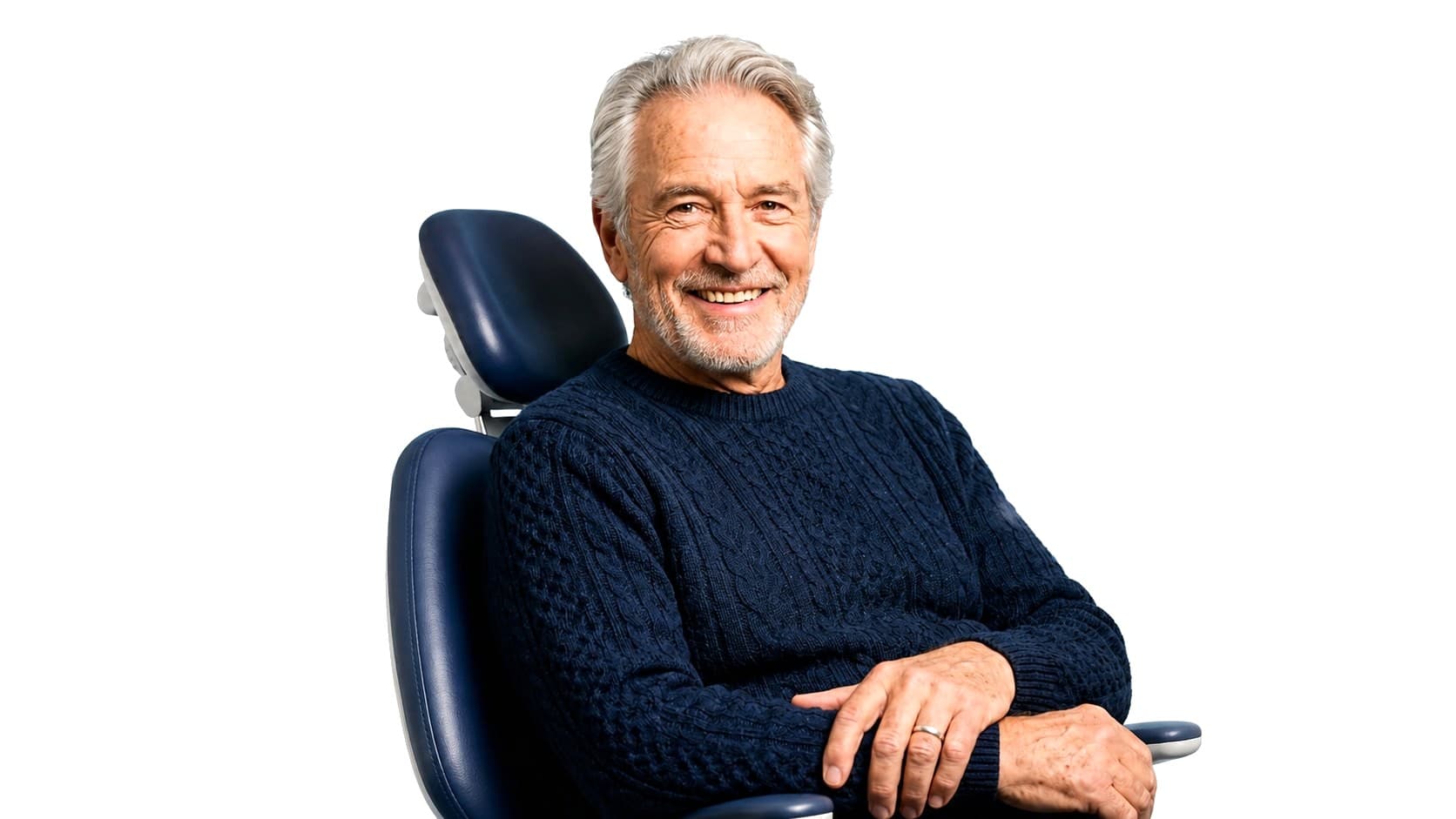 An All-on-4 patient at our Harlow surgical chair